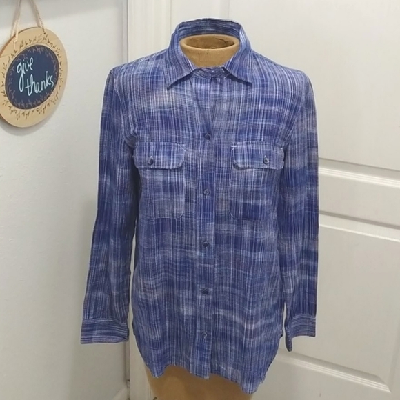 Madewell Ex Boyfriend Button Down Poplin Shirt - Picture 4 of 8